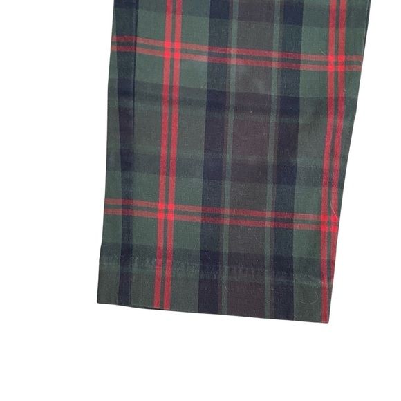 NWT Lands’ End Canvas True Slim Chino Pants Green Plaid Tartan Size 10 - Picture 5 of 12